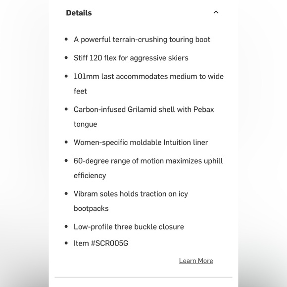 Scarpa GEA RS AT Ski Boots (Alpine Touring) 25.5 - Picture 10 of 11